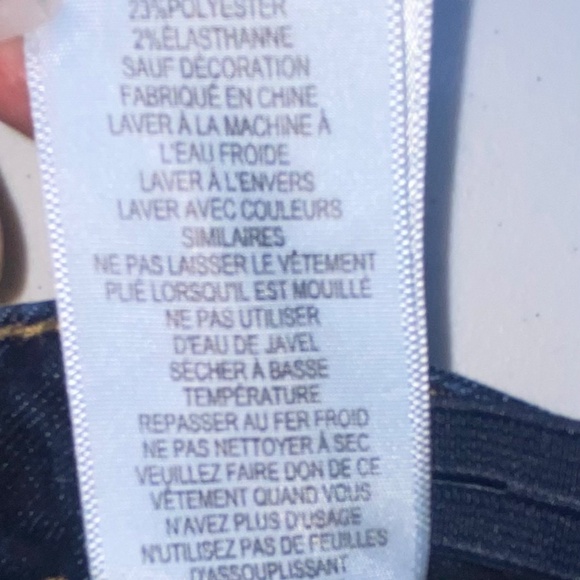 Levis 710 Jeans Size 8 Reg Girls Super Skinny Stretch Blue Denim Dark Wash - Picture 14 of 16